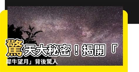 犀牛望月意思|犀牛望月 的意思、解釋、用法、例句